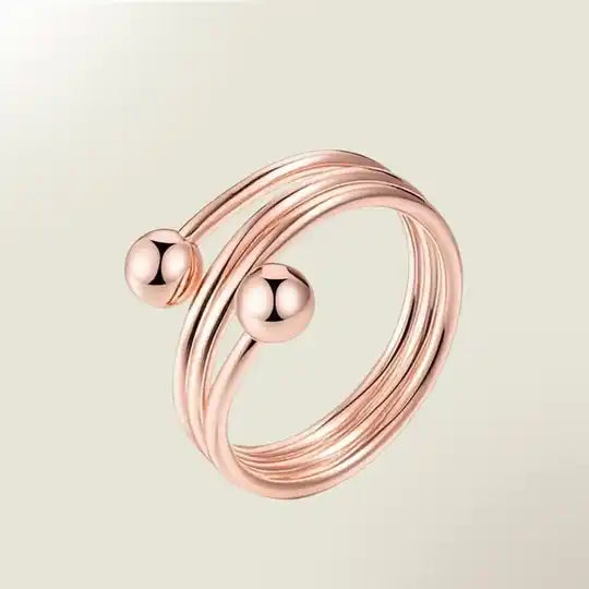 Gezondheidsring magnetisch koper met bolletjes
