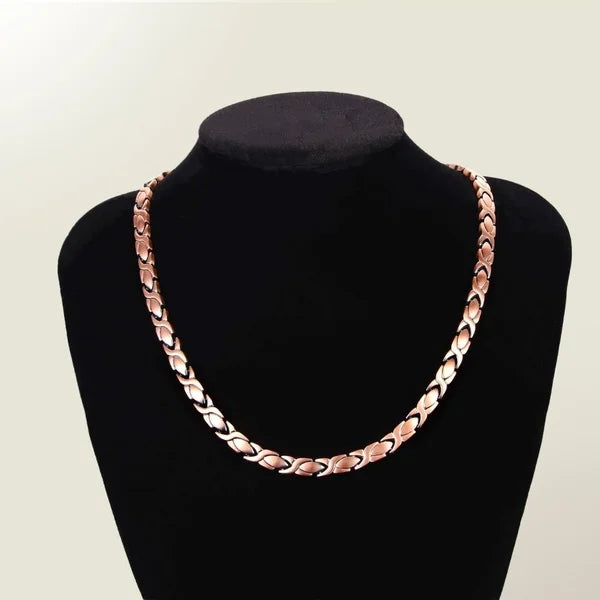 Luxe koperen gezondheids-schakelhalsketting met 35 magneten