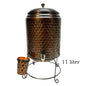 Puur Koperen Watertank (11 l) + 1 Beker (diamond antique)